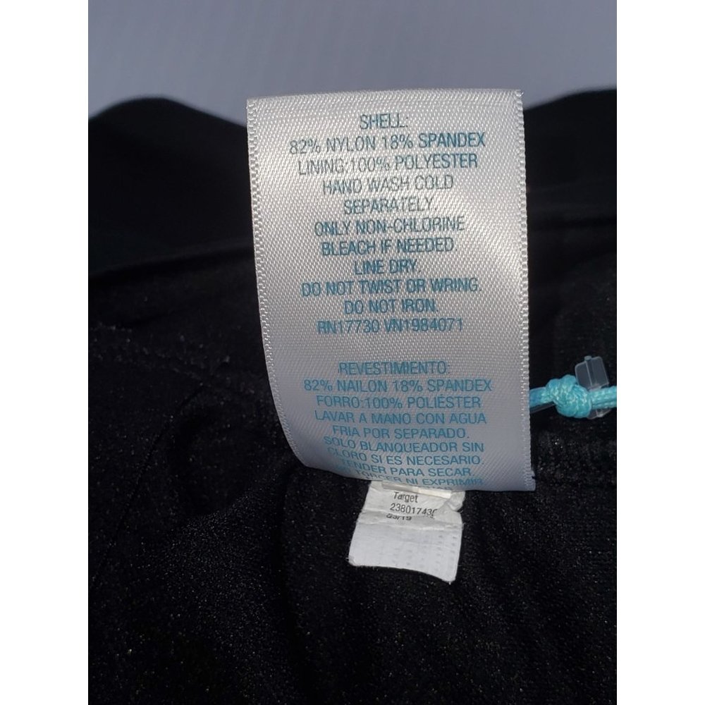 NWT Kona Sol Women's Black Asymmetrical Ruffle 1 Piece Swimsuit Size XL 1094 - Picture 11 of 11